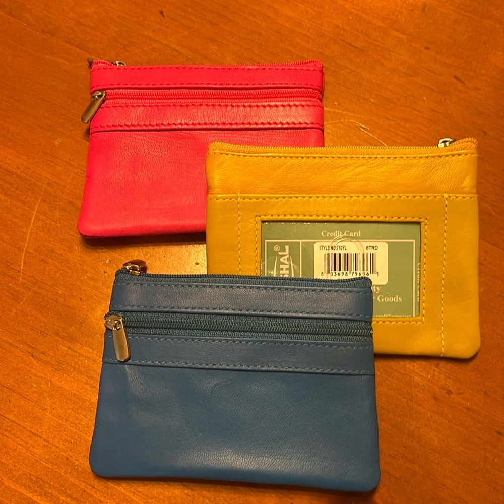 Leather coin purse/credit card holder